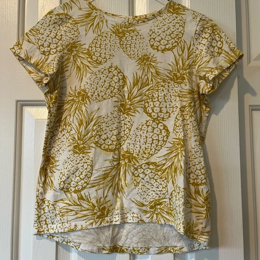 Old Navy Yellow Patterned Softest Tee XL